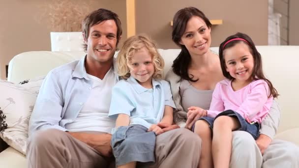 Family sitting together Royalty Free Stock Footage