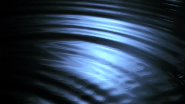 Ripples appearing in super slow motion on the water surface — Stock Video