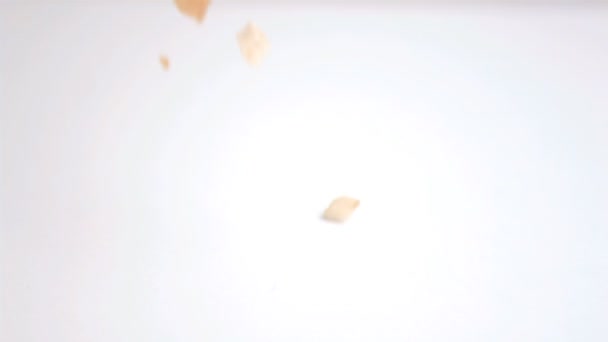 Dried fruit falling in super slow motion — Wideo stockowe