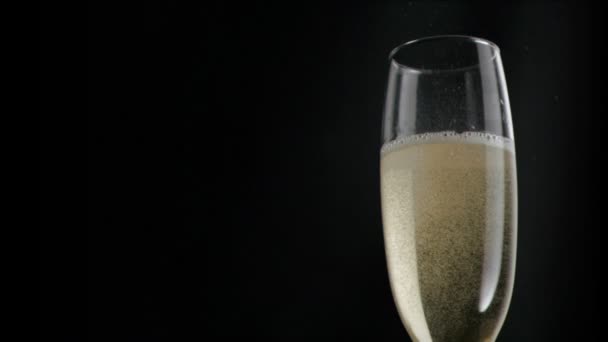 Champagne in super slow motion — Stockvideo