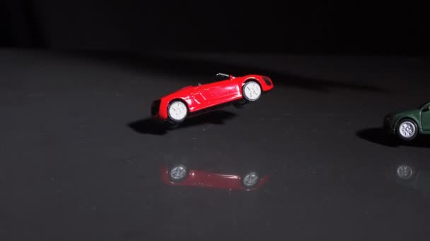 Accident of toy cars — Stock Video