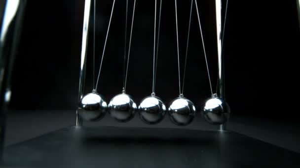 Newtons cradle in motion — Stock Video