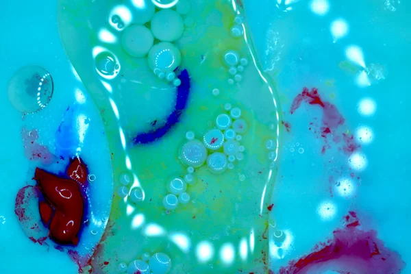 Blue Background Air Bubbles Created Texture Pattern Surface Liquid — Photo