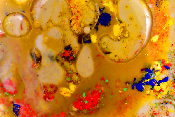 Numerous Transparent Air Bubbles Various Sizes Visible Liquid Colorful Background — Photo