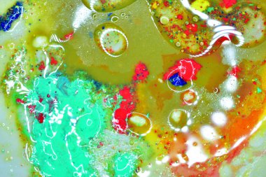 Desen deseni çok renkli sabun baloncuklarıyla oluşturuldu.