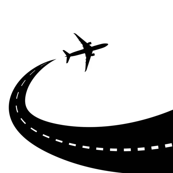 Pasmo Startowe Samolotu Turystyka Podróże Ilustracja Wektora — Wektor stockowy
