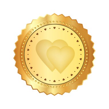 Beyaz arkaplanda boş bir altın etiket şablonu var. Çerçeve için dekoratif sınır simgesi. Altın mühür. En iyi seçenek, Price. Vektör illüstrasyonu.