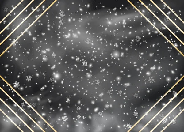 Flocons Neige Fond Neige Neige Noël Pour Nouvelle Année Nuage — Image vectorielle