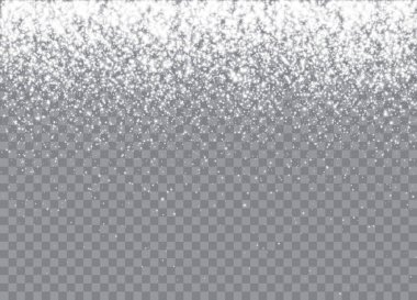 Kar taneleri, kar zemini. Yeni yıl için Noel karı. Vektör illüstrasyonu.