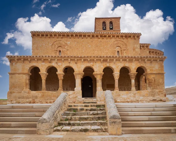 Fassade Der Romanischen Kirche San Miguel Der Stadt San Esteban — Stockfoto