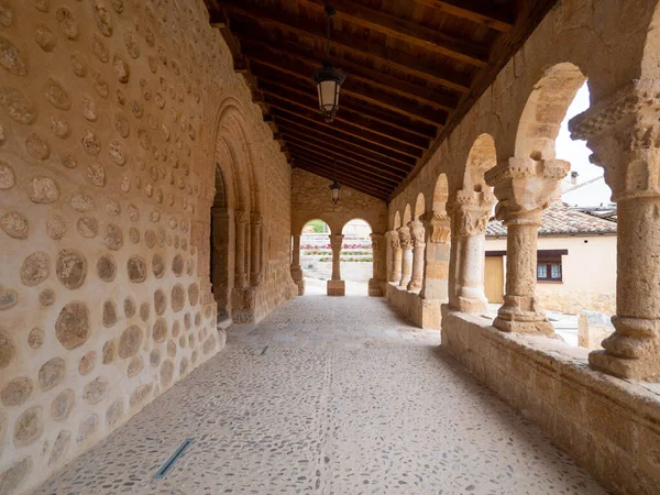 Atrium Der Romanischen Kirche San Miguel Der Stadt San Esteban — Stockfoto