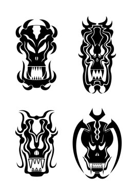 Kafatası tribal tattoo