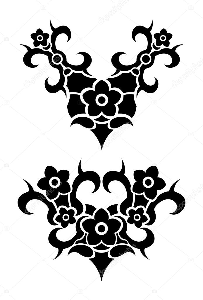 Tatouage Tribal Fleurs Image Vectorielle Dicrafstman