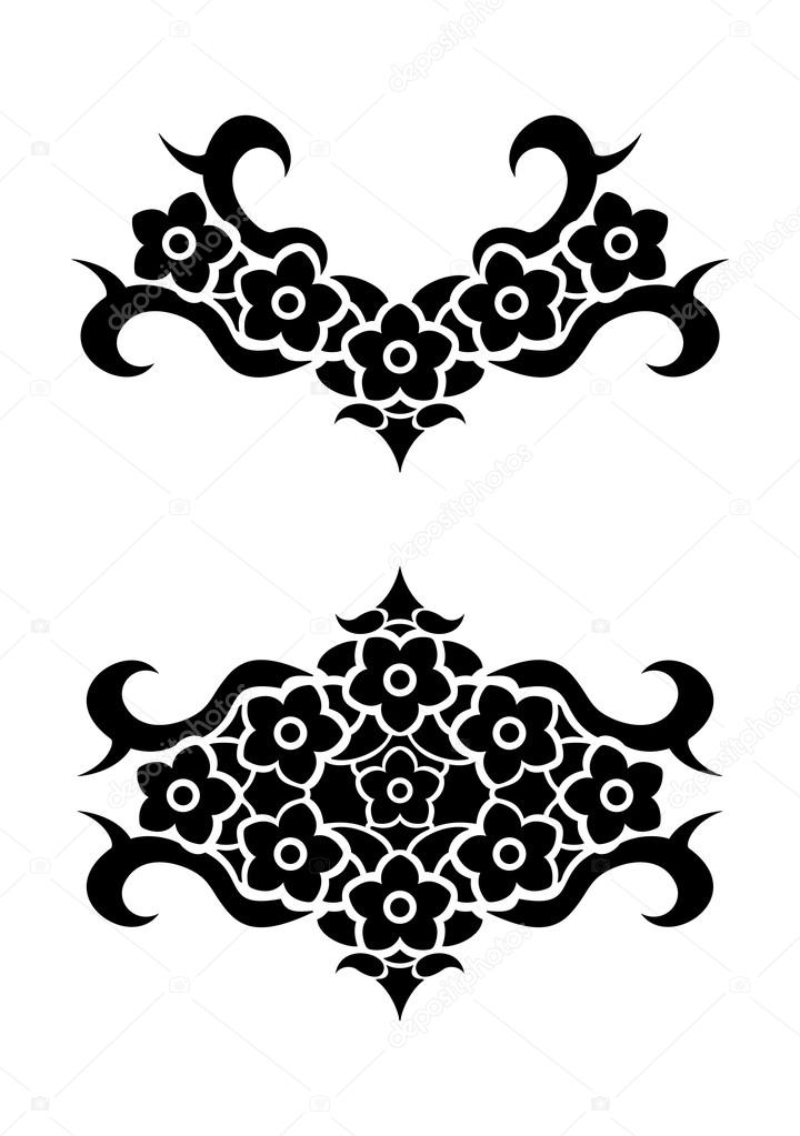 Tatouage Tribal Fleurs Image Vectorielle Dicrafstman