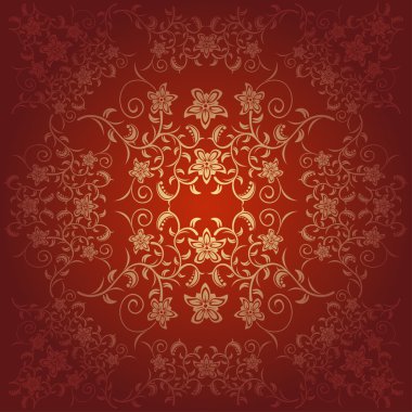 çiçekler Barok arka plan