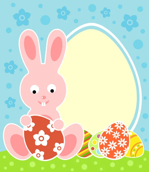 Fond de Pâques avec lapin — Image vectorielle
