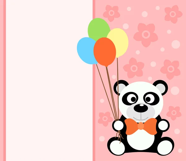 Φόντο κάρτα με το panda — Διανυσματικό Αρχείο