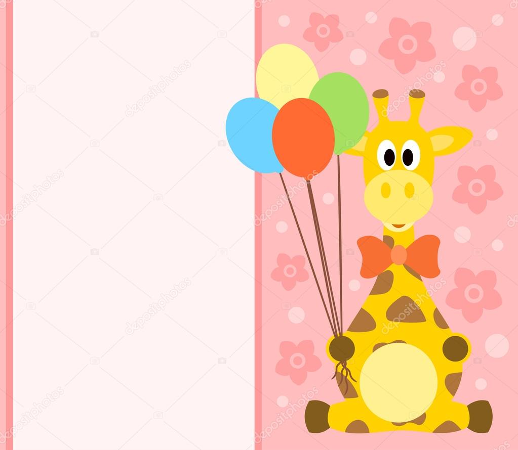 Background card with giraffe
