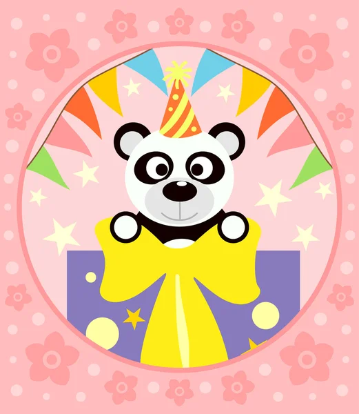 Cartoon Hintergrund mit Panda — Stockvektor