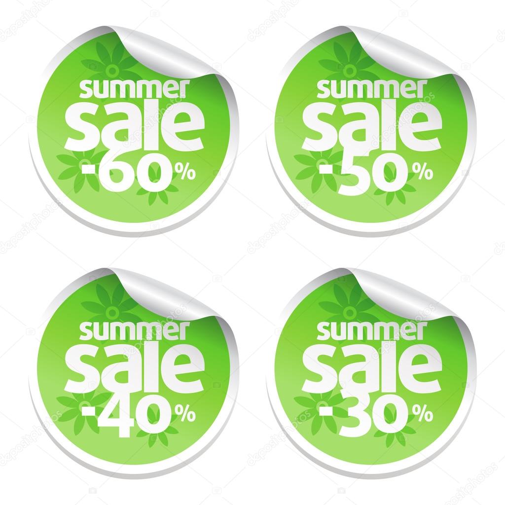 Sale green stickers