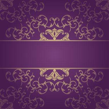 Mor vektör Barok çiçek arka plan