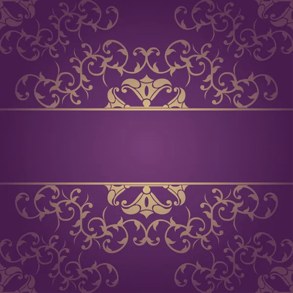 Purple vector baroque flowers background — Stock Vector