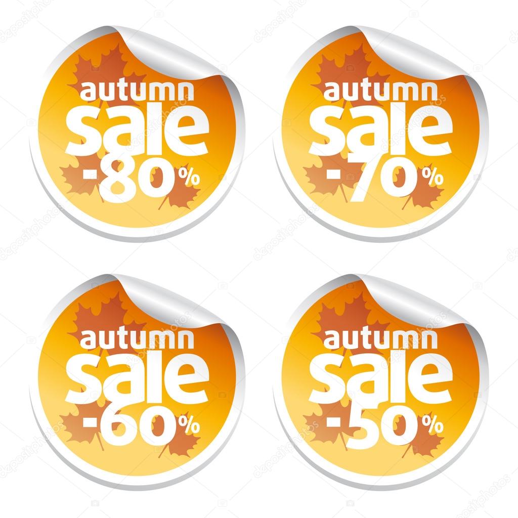 Autumn sale stickers