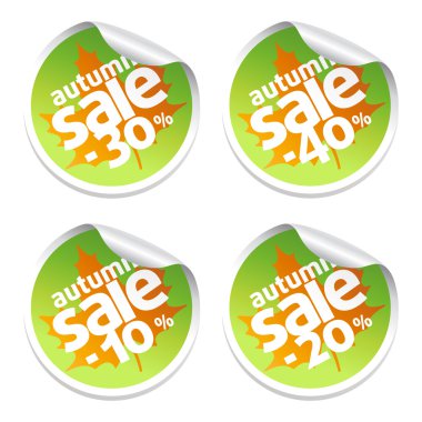 sonbahar Satılık çıkartmaları kümesi