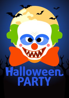 Cadılar Bayramı Partisi banner palyaço ile