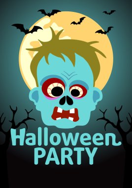 Cadılar Bayramı Partisi banner ile zombi