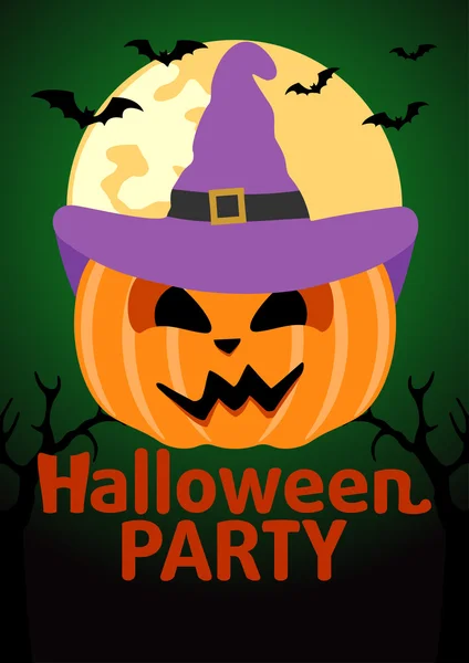 Halloween Party banner with Pumpkin — Wektor stockowy