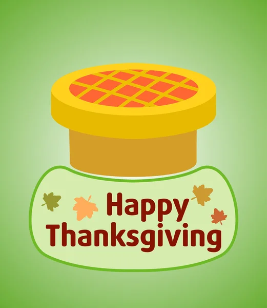 День благодарения фон с пирогом — стоковый вектор