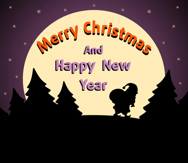 Noël et Nouvel An fond violet — Image vectorielle
