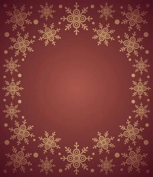 Red New Year background with snowflake — Stock Vector
