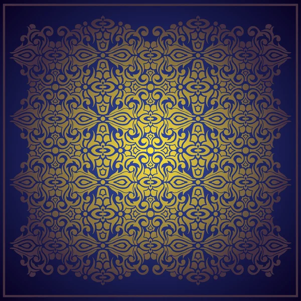 Abstract blue vector baroque background — Stock Vector