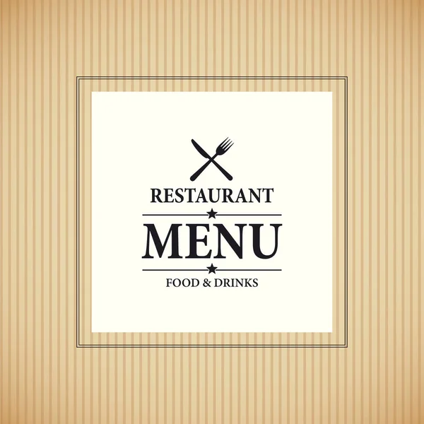 Menu Restaurant Sur Style Design Concept Rétro Illustration Vectorielle — Image vectorielle