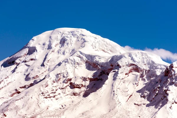 Karla Kaplı Chimborazo Volkanı — Stok fotoğraf