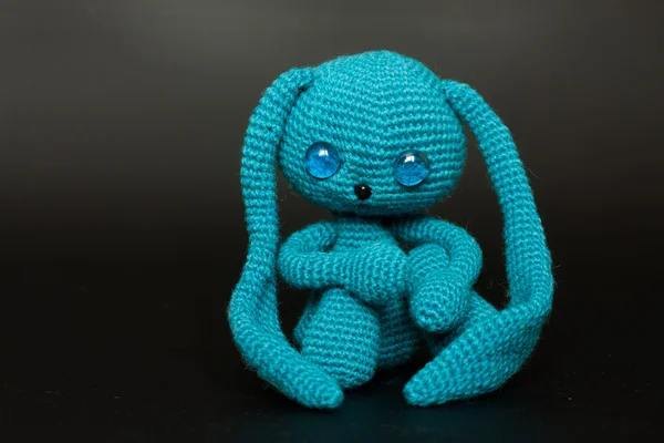 Blue croche tbunny — Stock Photo, Image