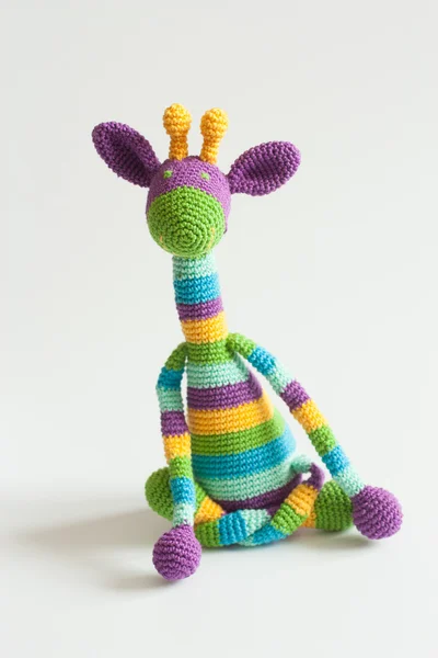 Arc-en-ciel crochet girafe — Photo