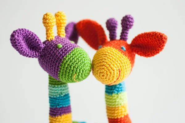 Arc-en-ciel crochet girafe — Photo