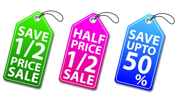 Colorful sale discount tags — Stock Vector