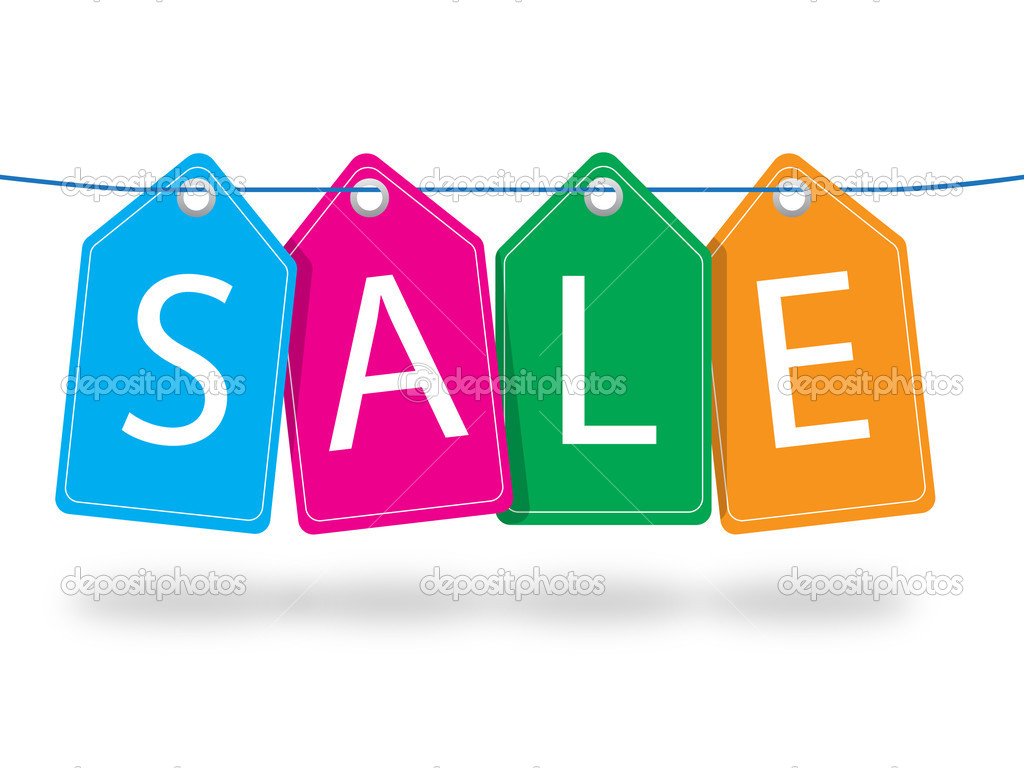 Colorful sale and discount tags