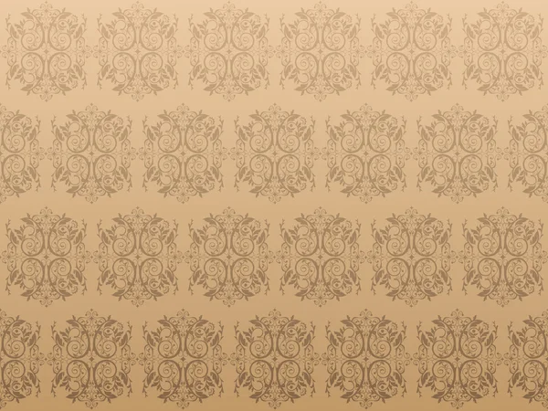 Rich brown floral wallpaper Vector Art Stock Images | Depositphotos