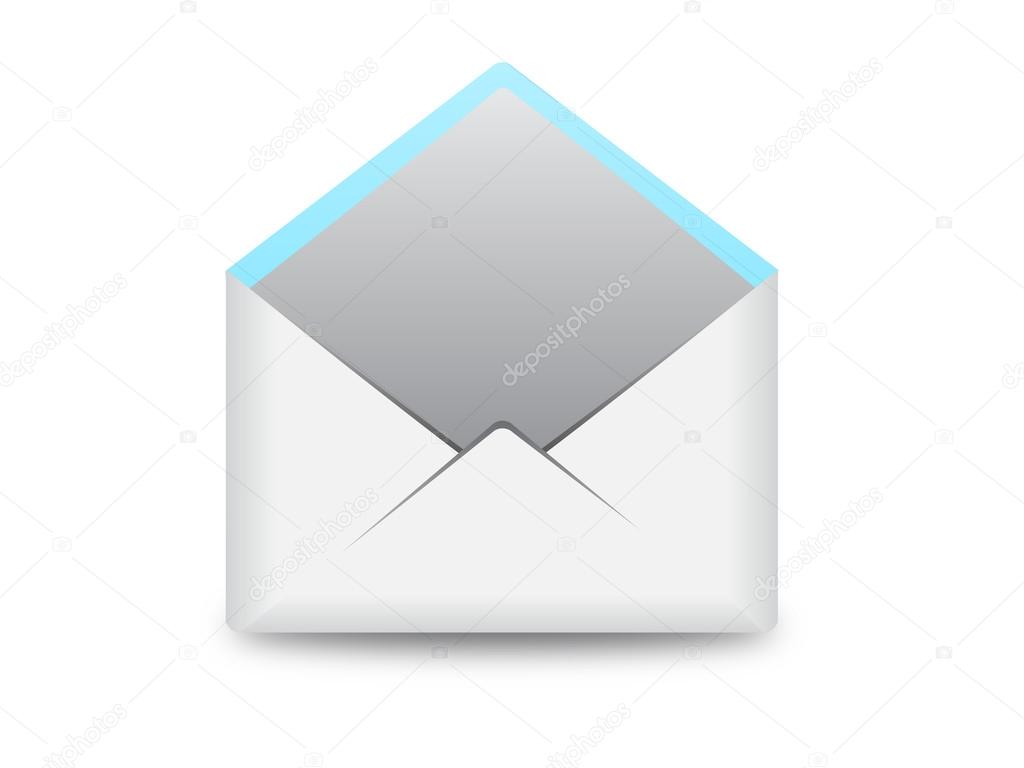 empty open envelope vector