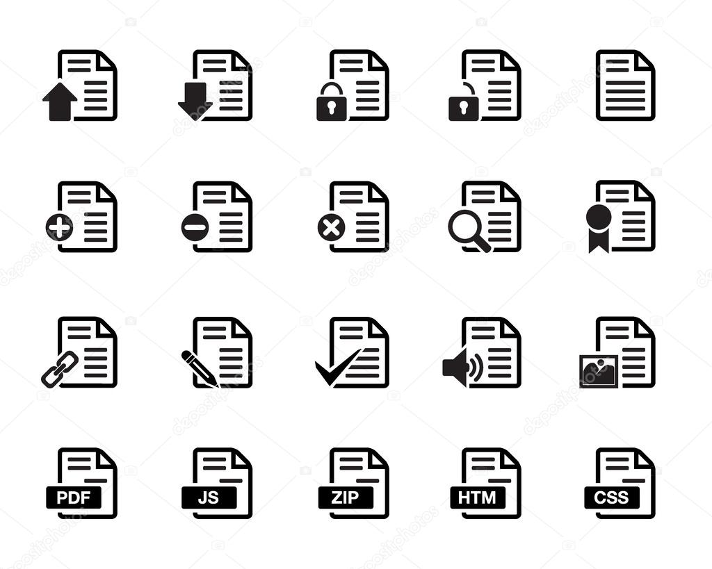 Documents Icons Vector