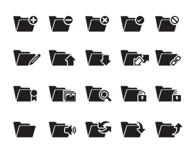 File n Folder Icons Vector clipart