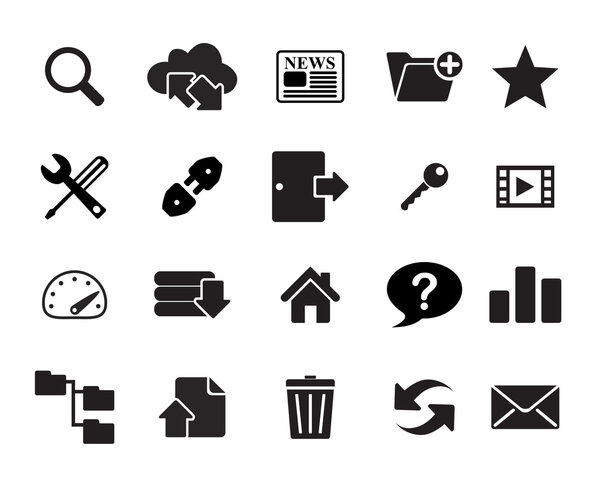 Hosting & FTP Icons vector illustration