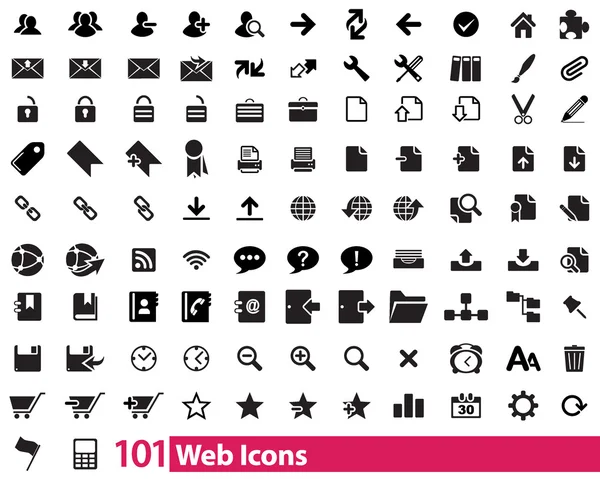 101 Icônes Web — Image vectorielle