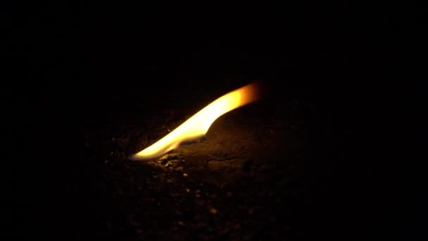 Wideo Pożaru Płomienia Ognisko Spalanie Gazu Lub Benzyny Płonie Ogniem — Wideo stockowe