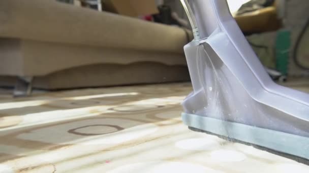 Limpieza Limpieza Húmedo Las Instalaciones Lavado Alfombras Con Una Aspiradora — Vídeo de stock